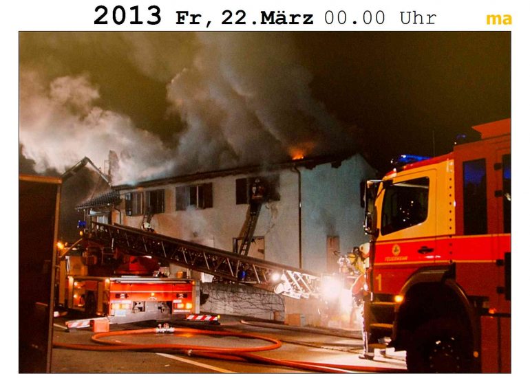 Schreinerei und Wohnung in Bronschhofen abgebrannt. copyright by SINUS and David